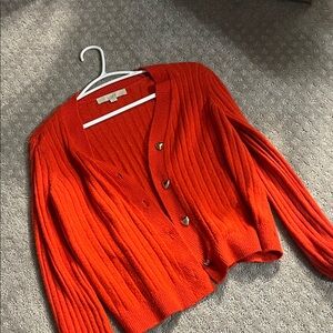 LOFT Vibrant Red Cardigan Sweater